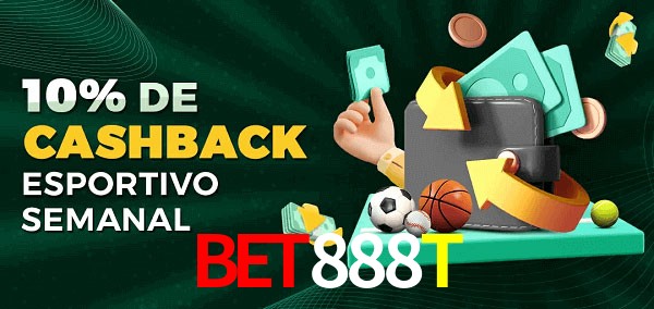 10% de bônus de cashback na Bet888T